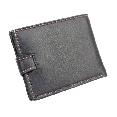 MARCO PM-232 skórzany portfel z ozdobną nitką